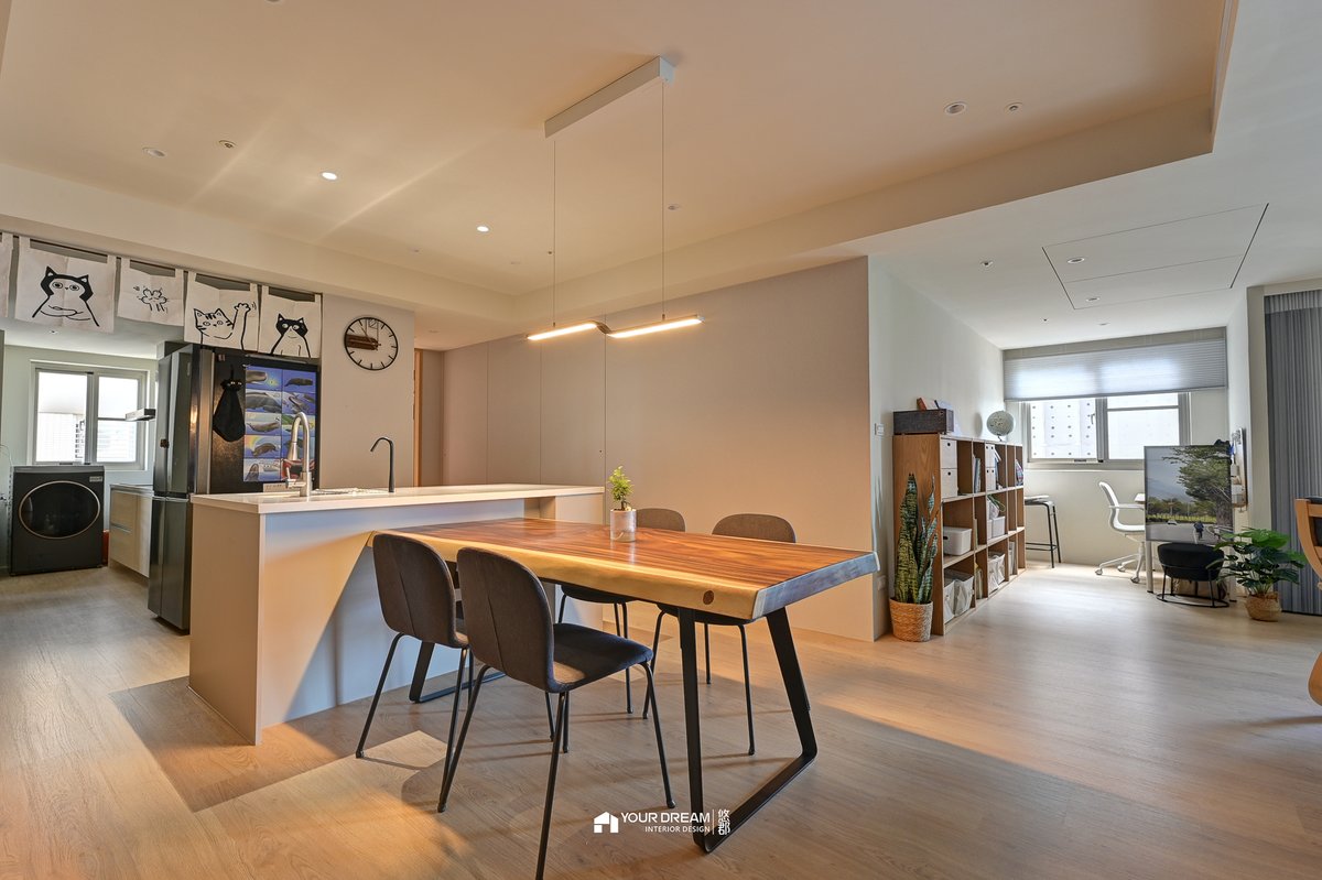 夢萊茵河畔|40坪老屋翻新,找回河景的日系親子宅